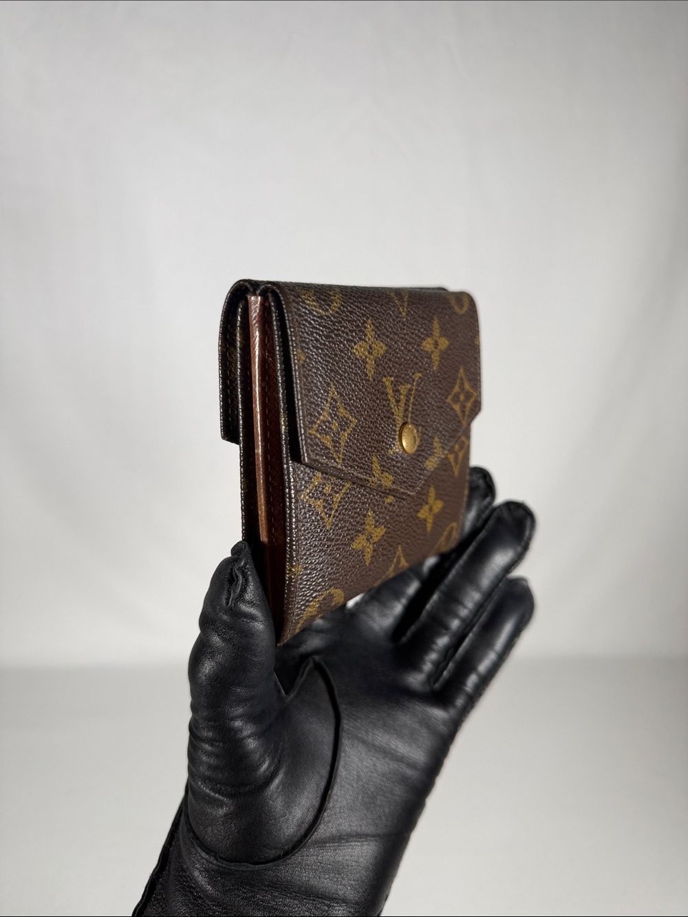 Louis Vuitton Brown Monogram Compact Snap Wallet